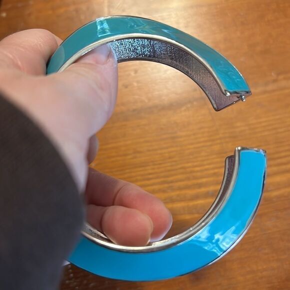 Bundle 3 for $15 Blue Green and Silver-tone Hinge Bracelet - Picture 7 of 11